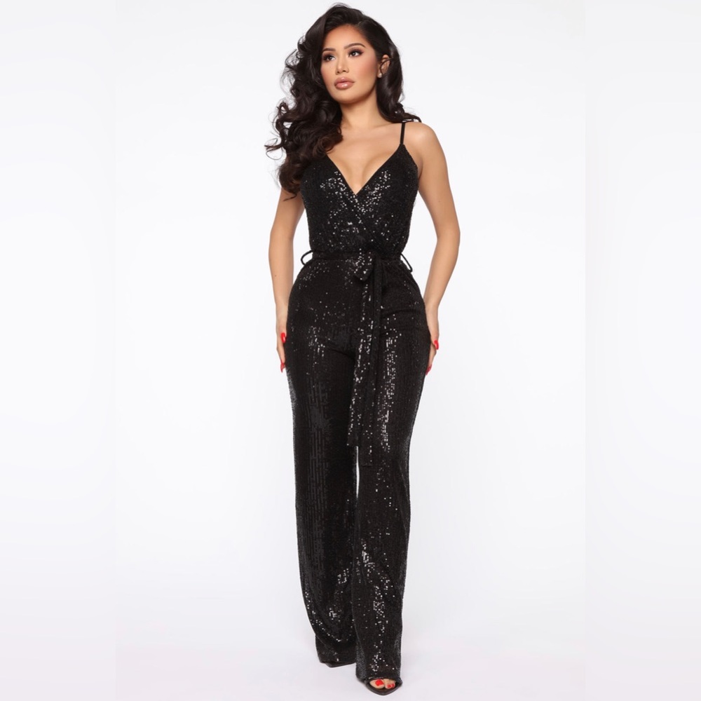 Fashion Nova - Can’t Hide The Shine Sequin Jumpsuit